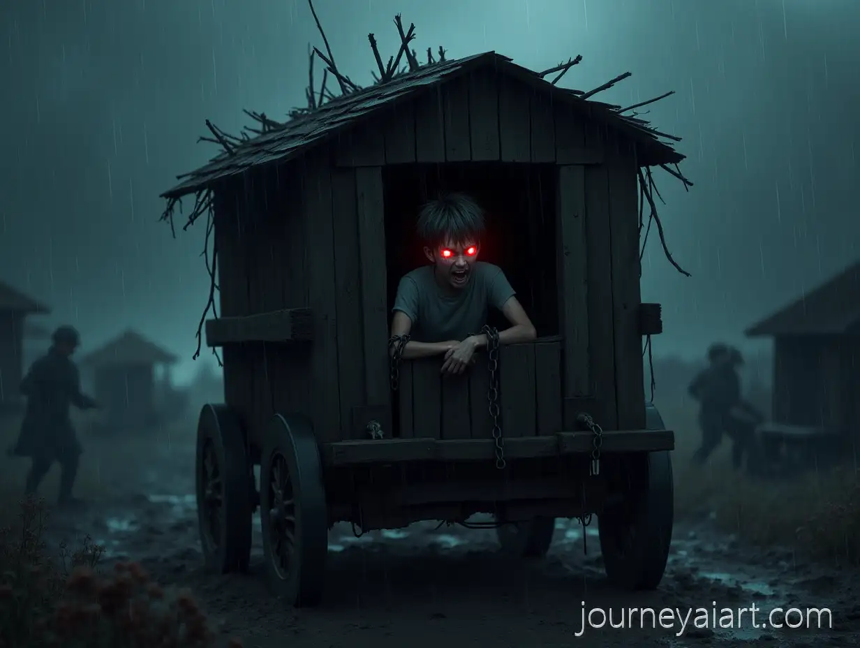 Terrified-Young-Man-Trapped-in-Broken-Cage-Wagon-During-Dark-Fantasy-Rainstorm