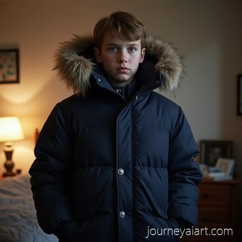 Young-Teen-Boy-in-Heavy-Navy-Winter-Coat-Indoors