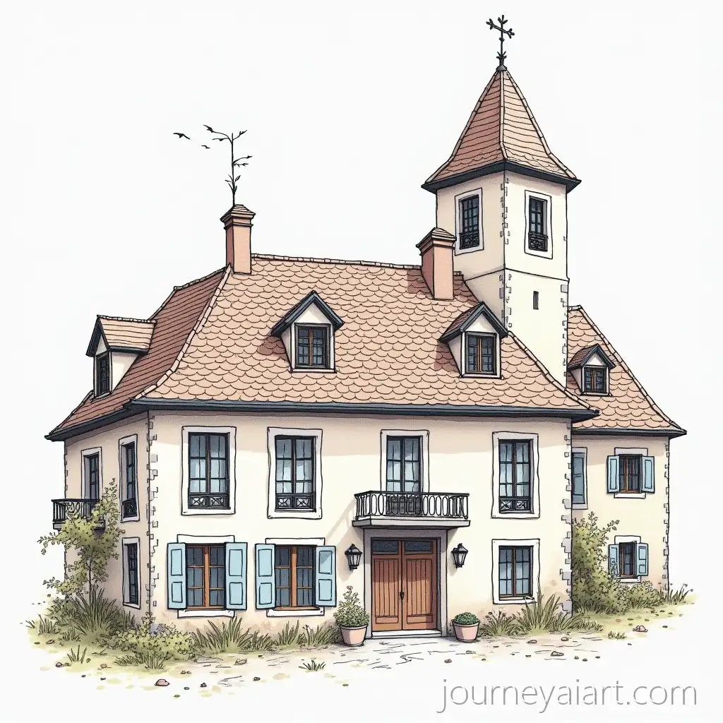 Typical-European-Street-Scene-in-a-Charming-Village-Setting