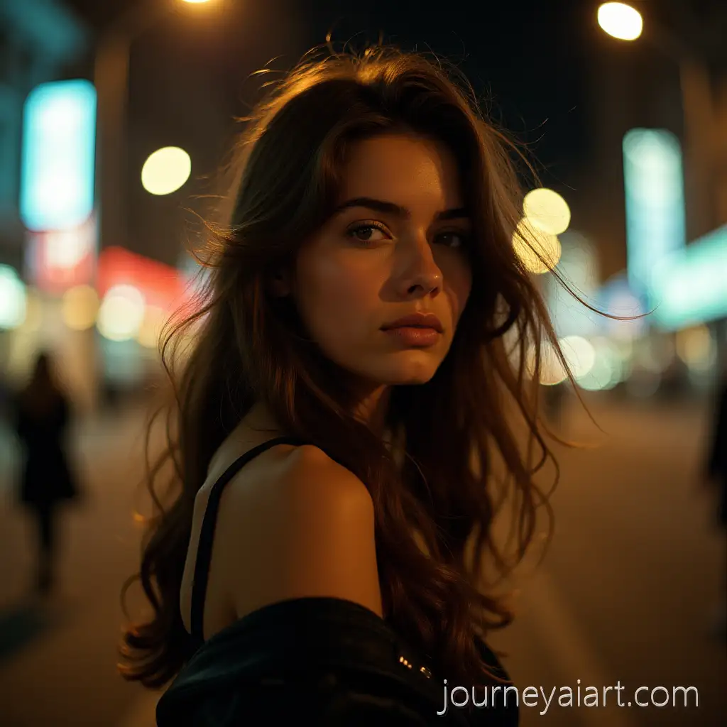 Cinematic-PortraitCinematic-Portrait-Night-Woman-of-a-Young-Woman-in-a-City-at-Night-with-Nostalgic-Cozy-Mood