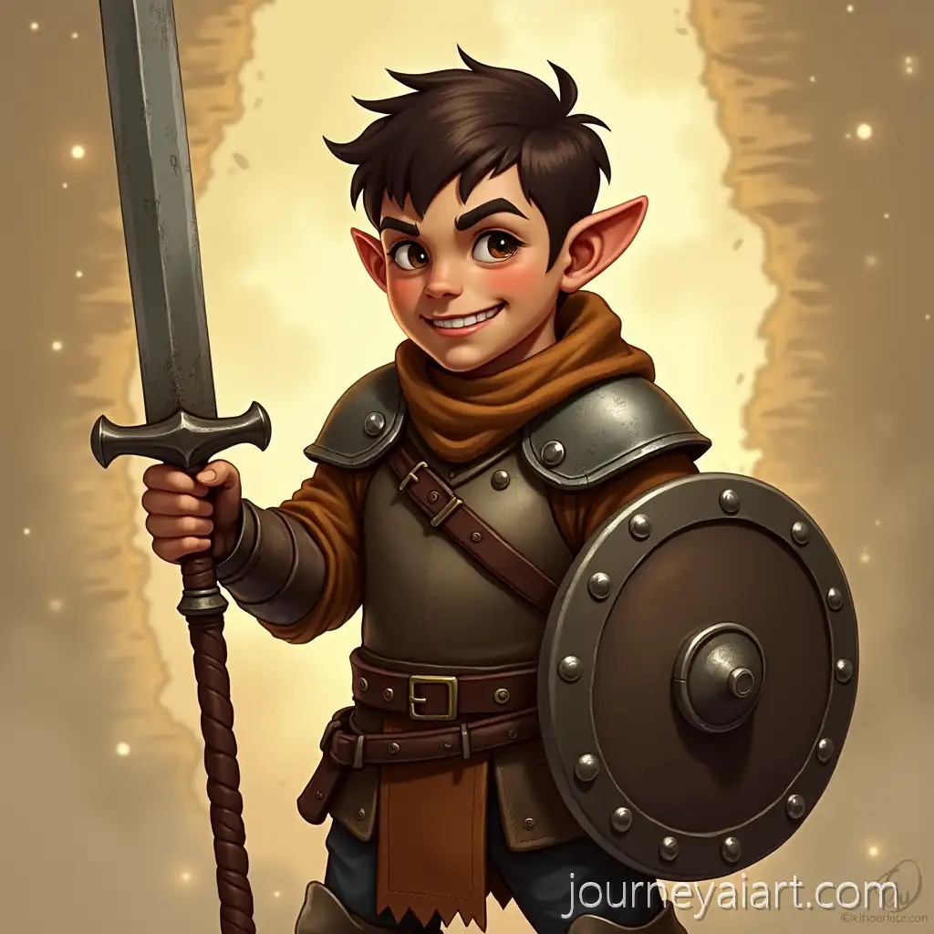 Heroic-Portrait-of-a-KindHearted-Halfling-Fighter-in-Studded-Leather-Armor