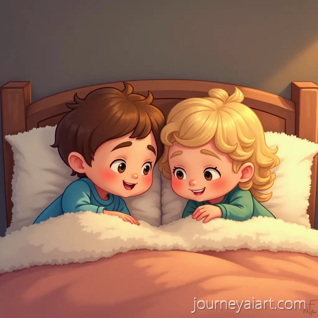 Two-Young-Brothers-Tucked-in-Bed-with-Nana-in-a-Cute-Bedtime-Cartoon-Style