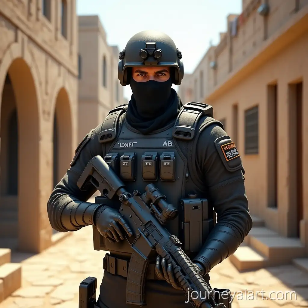 Photorealistic-Standoff-2-Warden-Special-Forces-Operator-in-Tactical-Gear-on-Desert-Sandstone-Map