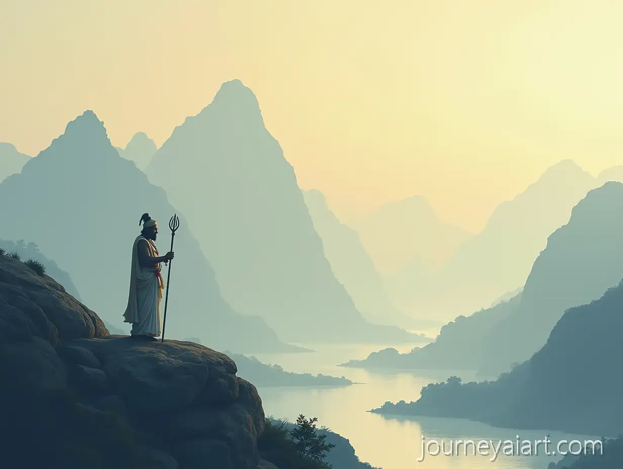 Shri-Ram-Minimalist-LandscapeMinimalist-Artistic-Landscape-Depiction-of-Shri-Ram