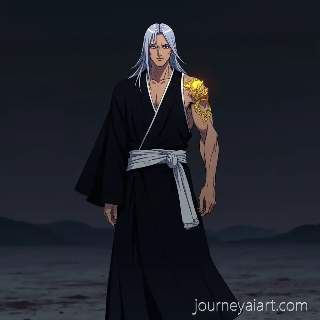 Bleach-Anime-Shinigami-Warrior-Character-Concept-Art-with-Silver-Hair-and-Dragon-Tattoo