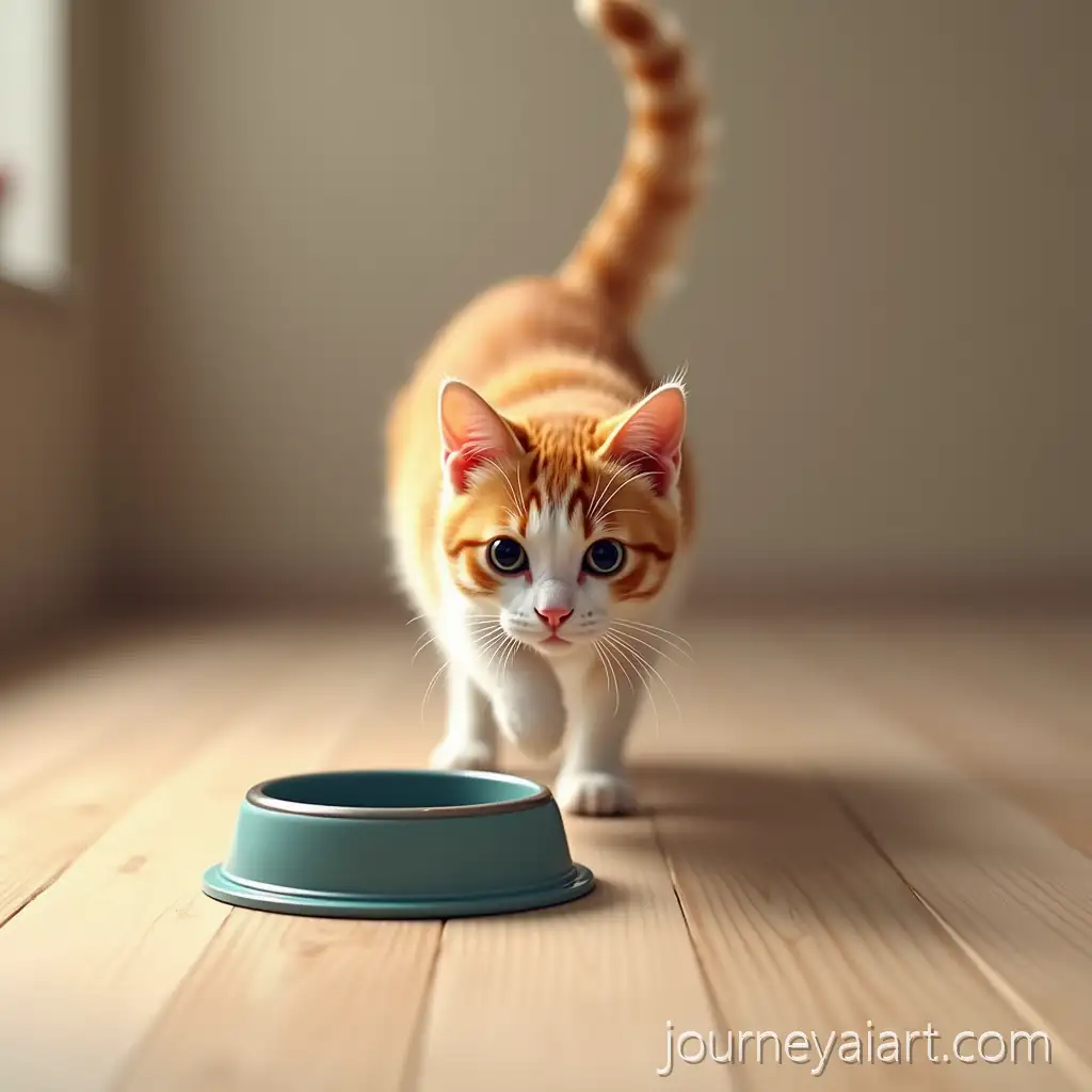 Cat-Running-Toward-Bowl-on-the-Floor