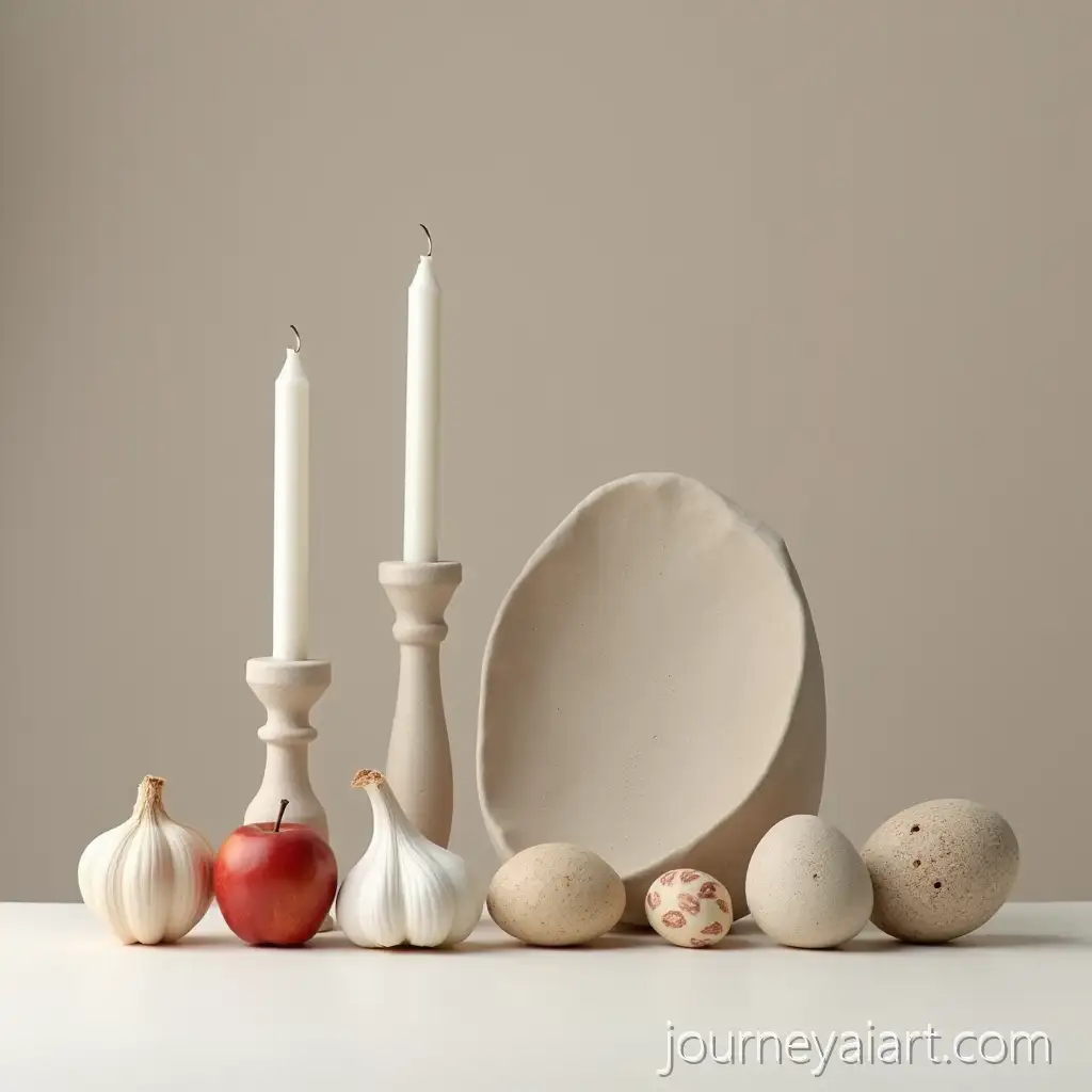 Minimalist-Iranian-HaftSeen-Set-in-Artificial-Stone-with-Modern-Accents