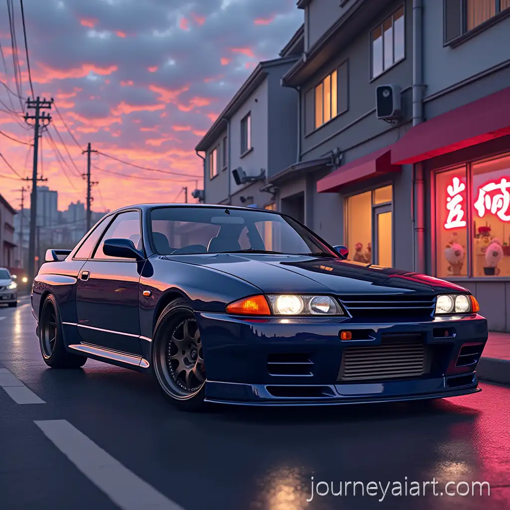 AnimeStyle-Goth-Girl-with-Nissan-Skyline-R32