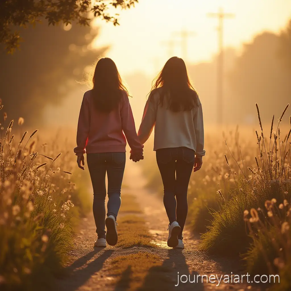 Couple-Enjoying-a-Leisurely-Walk-Together-in-a-Scenic-Outdoor-Setting