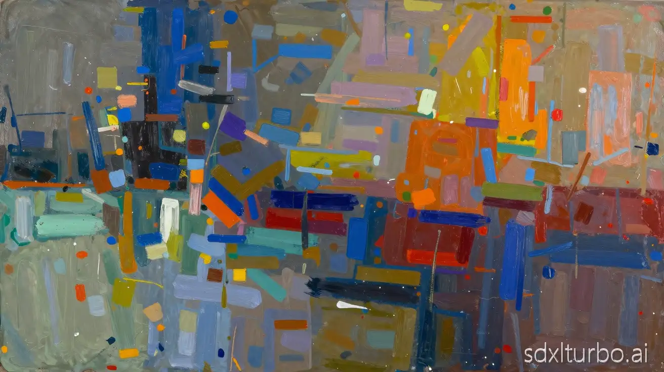 abstract expressionistic mood art background with colorful brush strokes