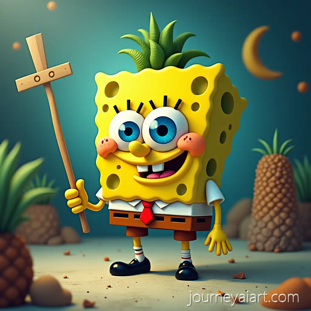 Gangster-Spongebob-Inside-a-Pineapple-House