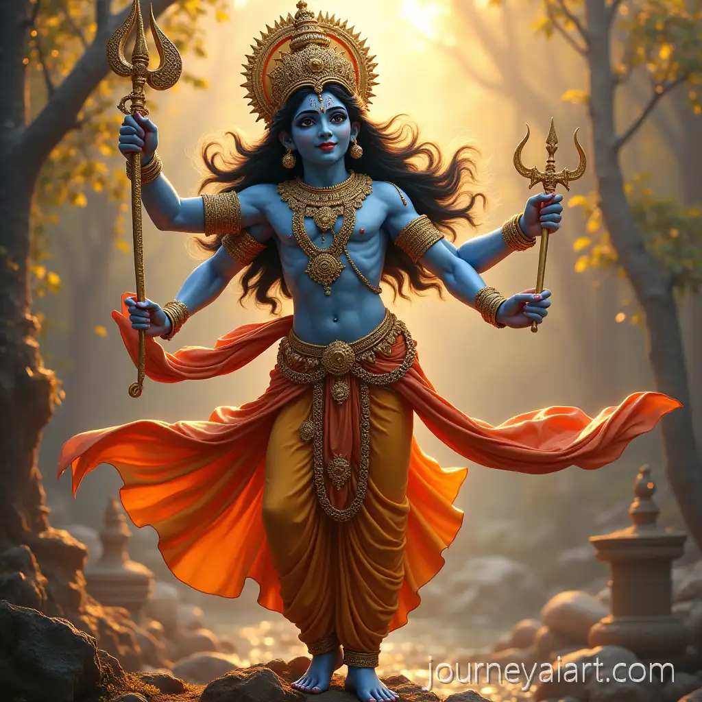 Lord-Krishna-Guiding-the-Mahabharata-Battlefield-Scene-in-Epic-Indian-Mythology-Art