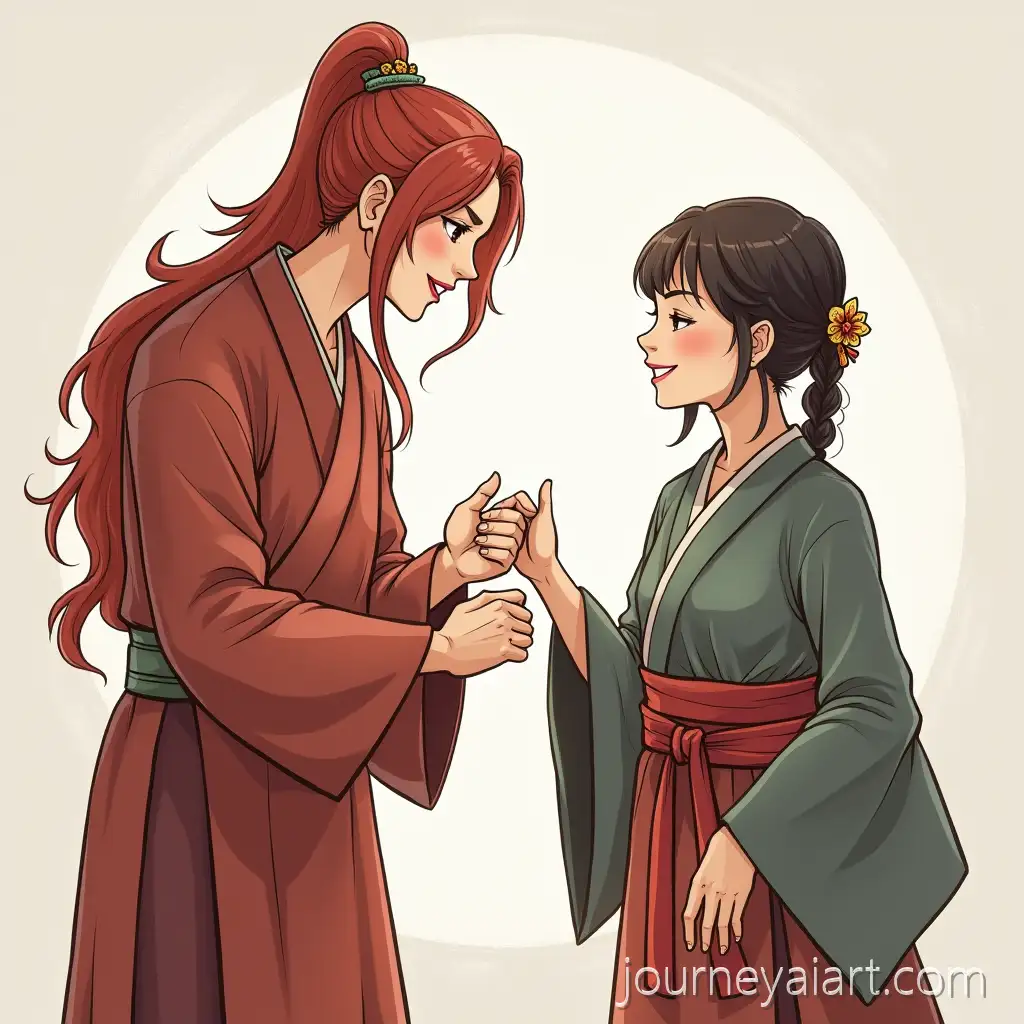 Bai-Mo-and-EBai-Mo-and-Eika-Interactionika-Characters-from-Strinova-Shaking-Hands