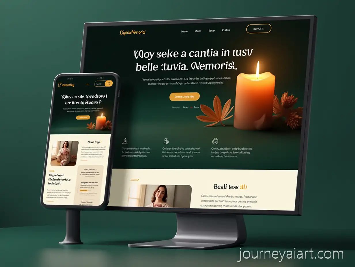 Modern-and-Elegant-Digital-Memorial-Landing-Page-Design-with-Soft-Lighting-and-Golden-Accents