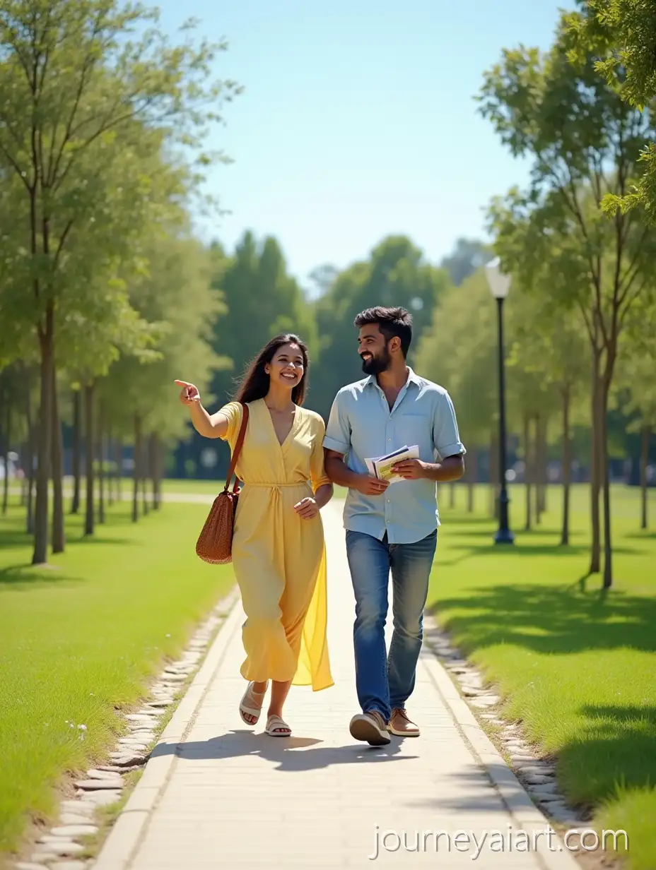 Happy-IndianHappy-couple-in-park-Couple-Walking-in-Beautiful-Park-on-Sunny-Day