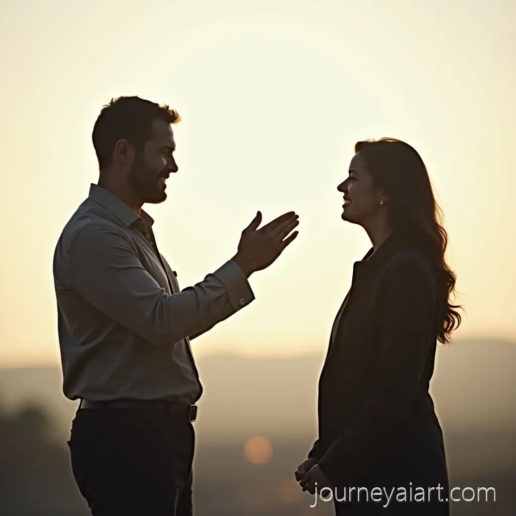 Silhouettes-of-TwoGreeting-figures-from-afar-Figures-Greeting-from-a-Distance