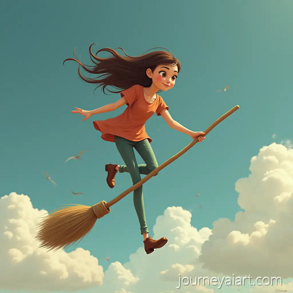 Adult-Woman-withGirl-flying-on-broom-Long-Legs-Flying-on-a-Broom-in-a-Magical-Scene