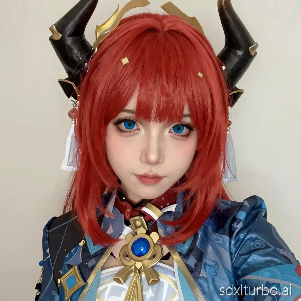 Girl Nilou from Genshin Impact. Realistic selfie photo.