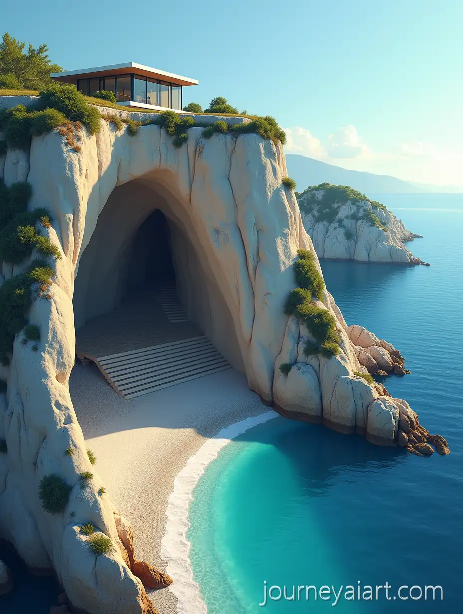 Modern-Glass-and-Concrete-Cliffside-Cottage-Overlooking-Secluded-Pebble-Beach