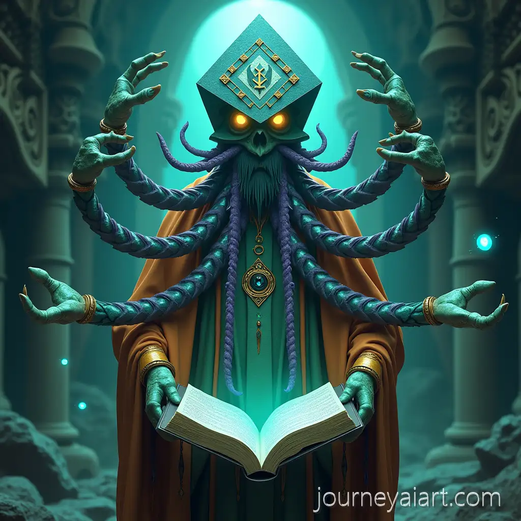 Lovecraftian-OctoGnosis-Deity-in-Cyclopean-Obsidian-Archive-with-Glowing-Data-Cubes