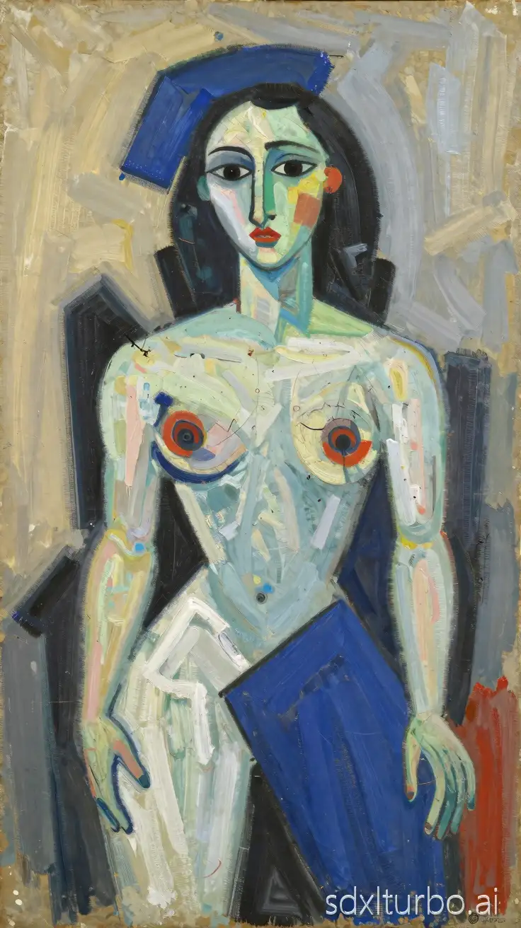 abstract expressionistic mood art with colorful brush strokes, inspired by Picasso's style, combined with modern expressionism