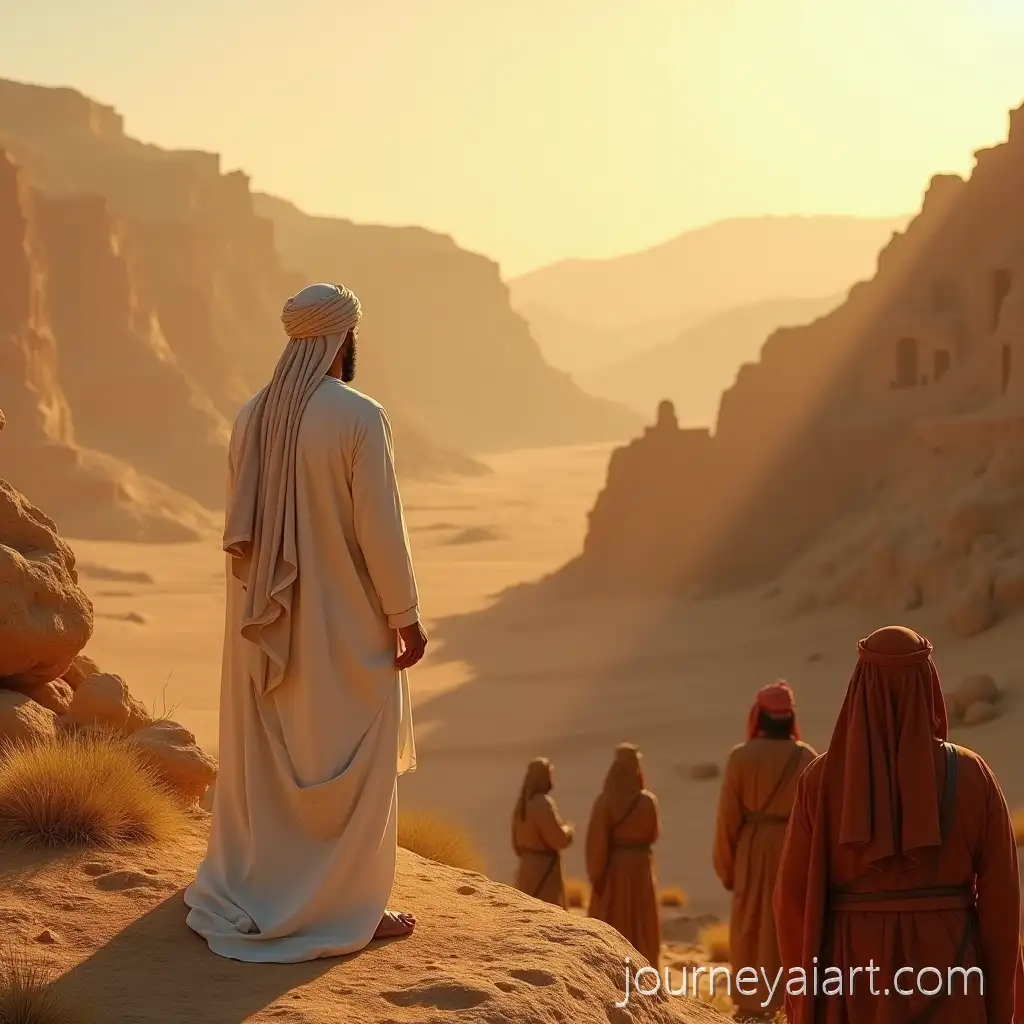 Prophet-Saleh-Addressing-ThamudProphet-Saleh-Addressing-the-Thamud-People-in-a-Desert-Valley