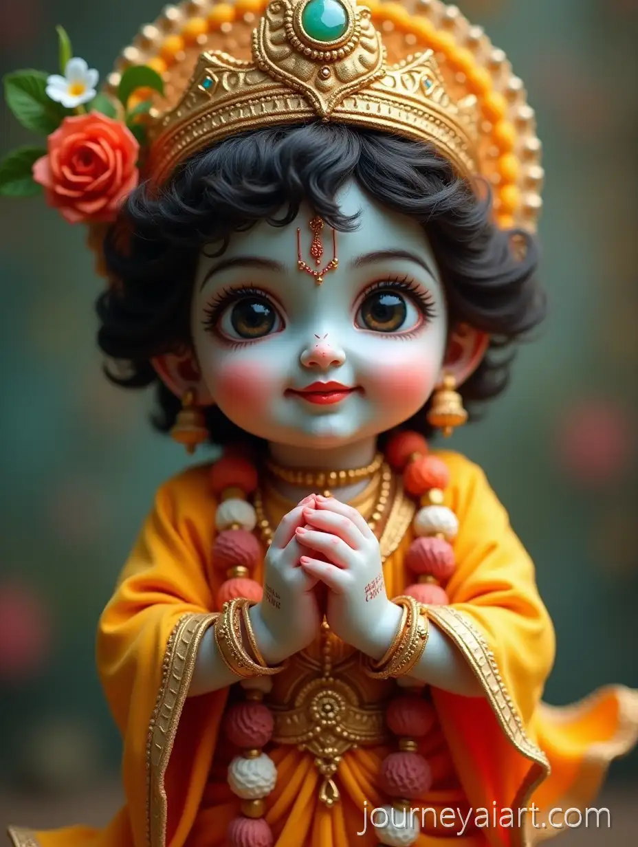 Little-Krishna-Celebrating-Vishu-Festival-in-Traditional-Kerala-Setting