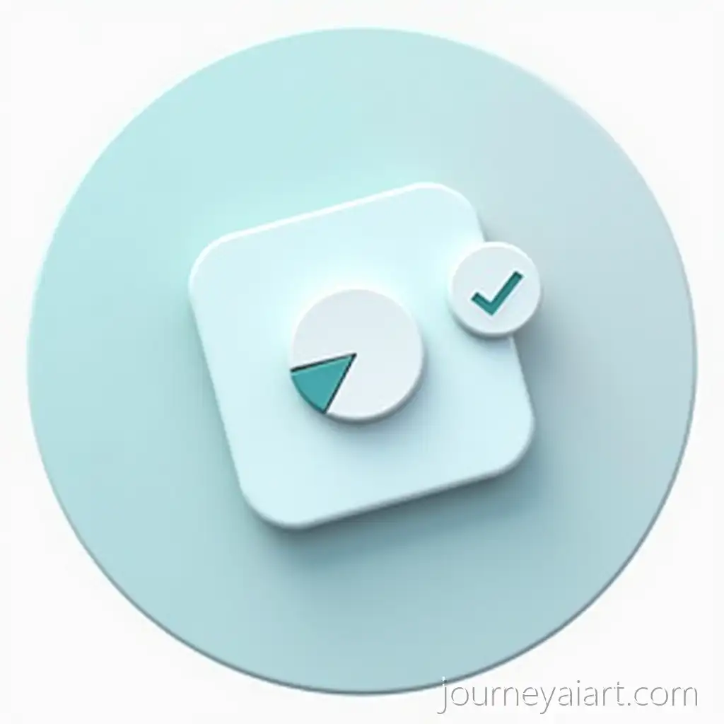 3D-Clay3D-Pie-Chart-IconStyle-Icon-with-Pie-Chart-Advisor-Silhouette-and-Checkmark-Badge-on-Pastel-Gradient-Background