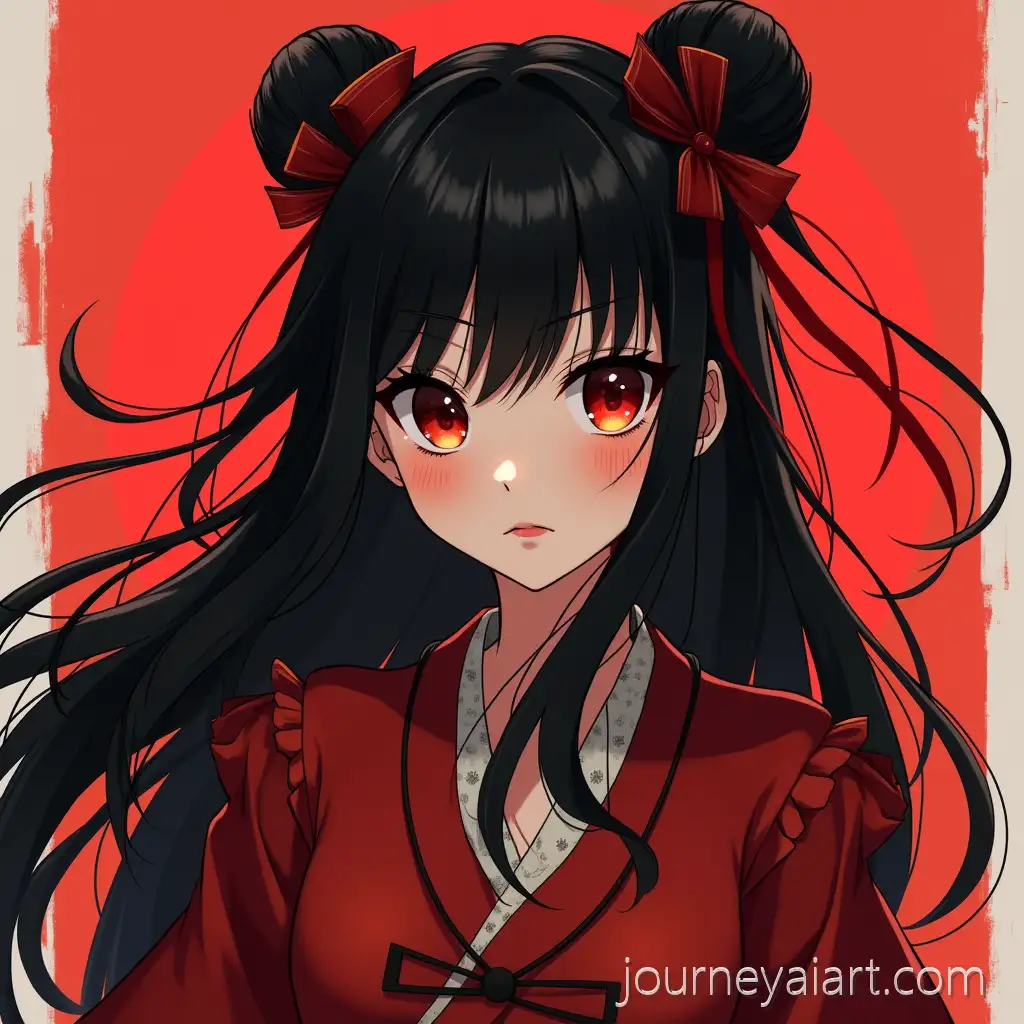 Anime-Girl-Matador-with-Black-Hair-and-Red-Eyes-in-Dramatic-Bullring-Scene