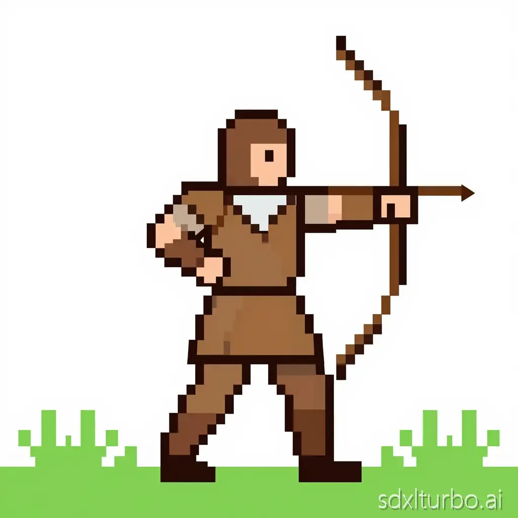 medieval archer pixelart sprite
