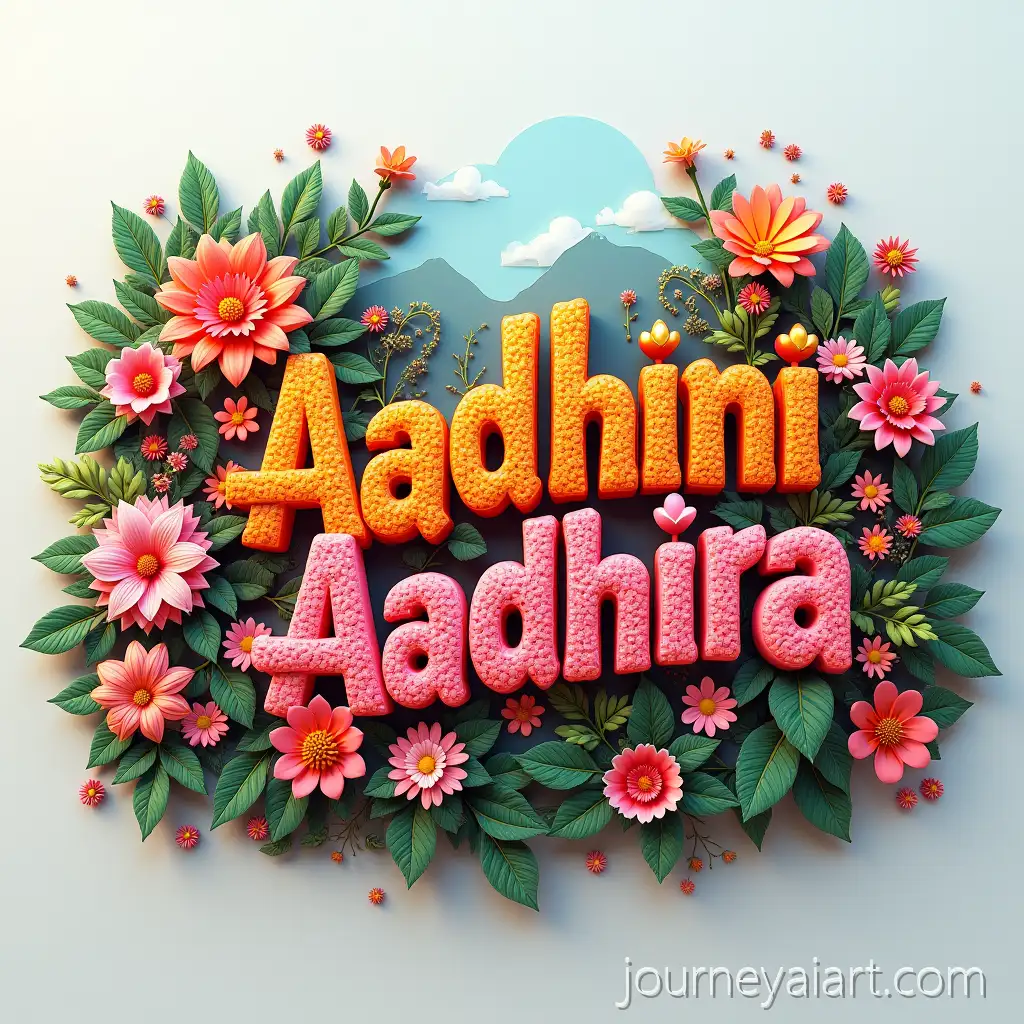 Colorful-3D-FlowerThemed-Name-Design-with-Scenic-Background