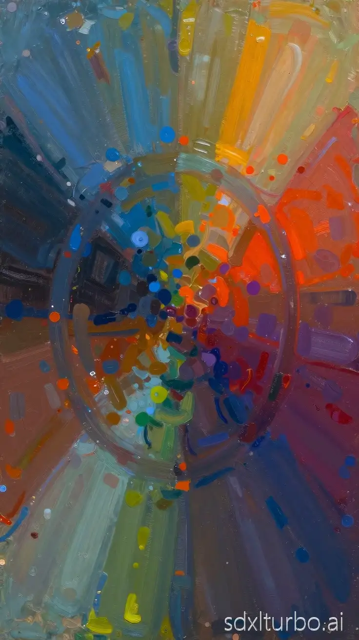 colorful abstract expressionistic mood art background with brush strokes