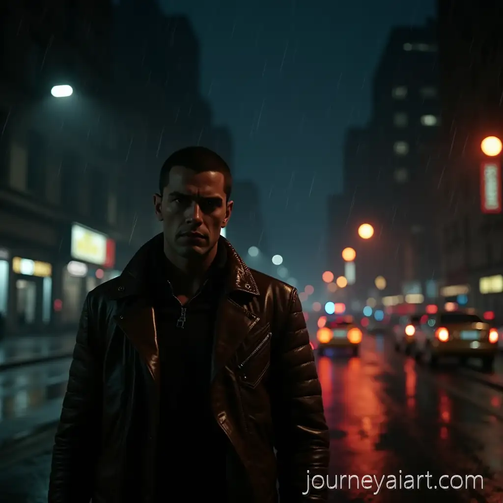 1980s-Eastern-European-Crime-Movie-Still-Featuring-Niko-Bellic-in-Rainy-Liberty-City
