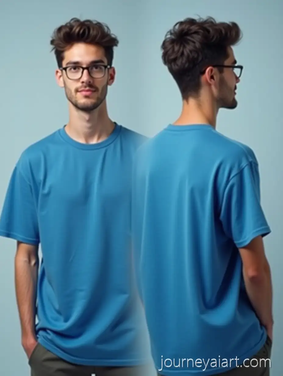 Realistic-Front-and-Back-Product-Photos-of-a-Young-Man-in-a-Blue-TShirt