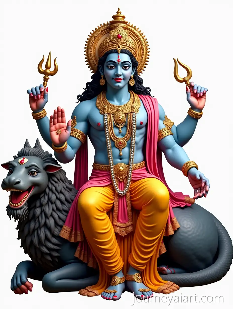 Lord-Vishnu-RecliningLord-Vishnu-Reclining-Image-on-Shesha-with-Goddess-Lakshmi-and-Lord-Brahma-in-Royal-Wedding-Attire