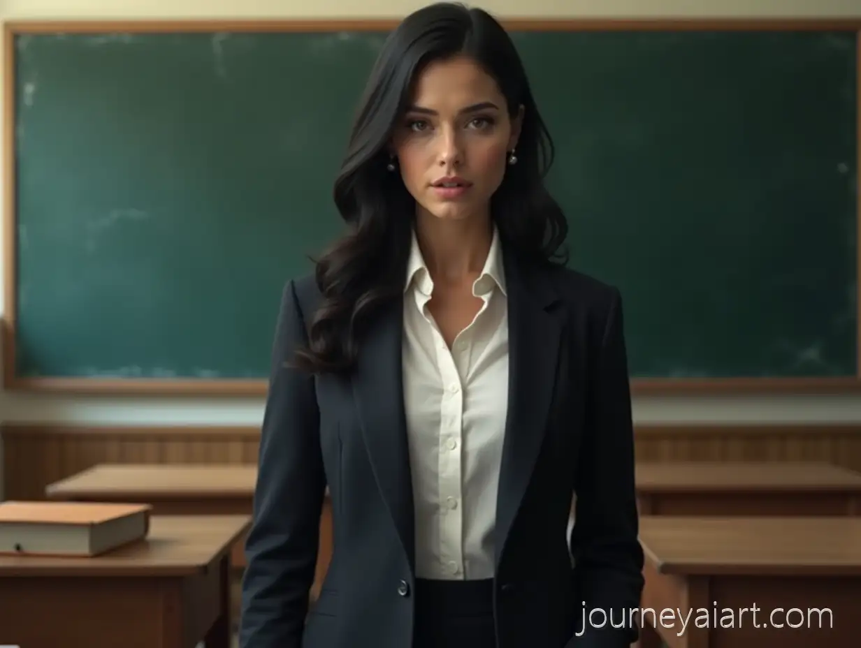 FantasyInspired-Teacher-in-an-Elegant-Modern-Classroom