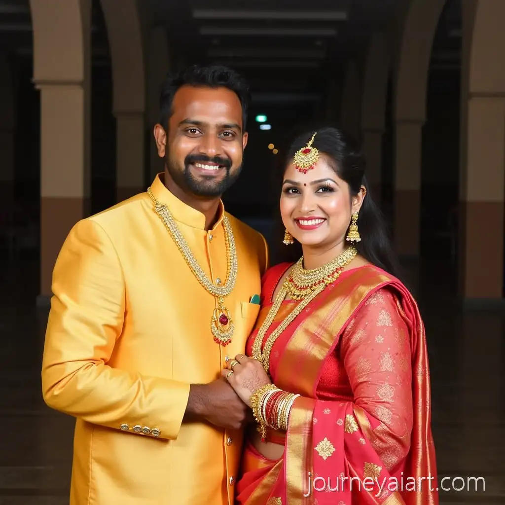 South-Indian-Couple-in-Traditional-Attire-Portrait-Photography