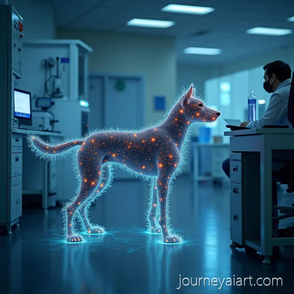Dog-WorkingDog-in-research-lab-in-a-Research-Lab-on-New-Technology