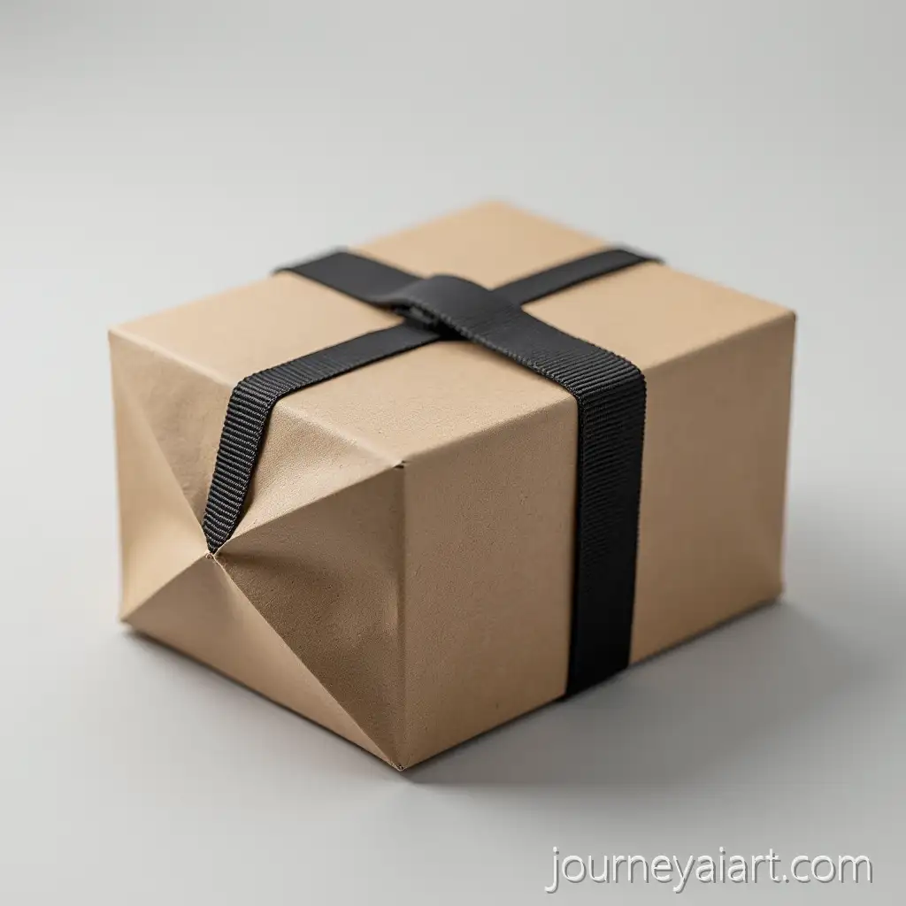 Luxury-Triangular-Kraft-Cardboard-Packaging-Box-with-Black-Ribbon-Studio-Render