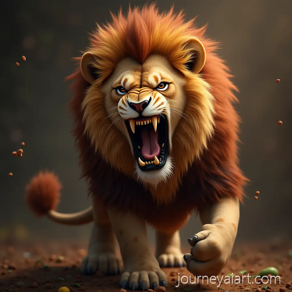 Fierce-Lion-Displaying-Anger-in-the-Wild