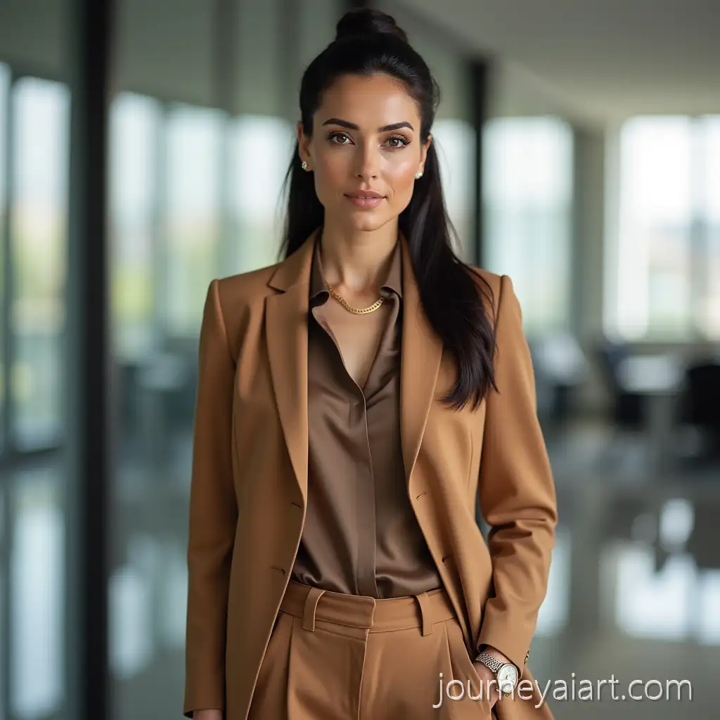 Confident-SwissItalian-Businesswoman-in-Modern-Zurich-Office-Wearing-Tailored-Pantsuit