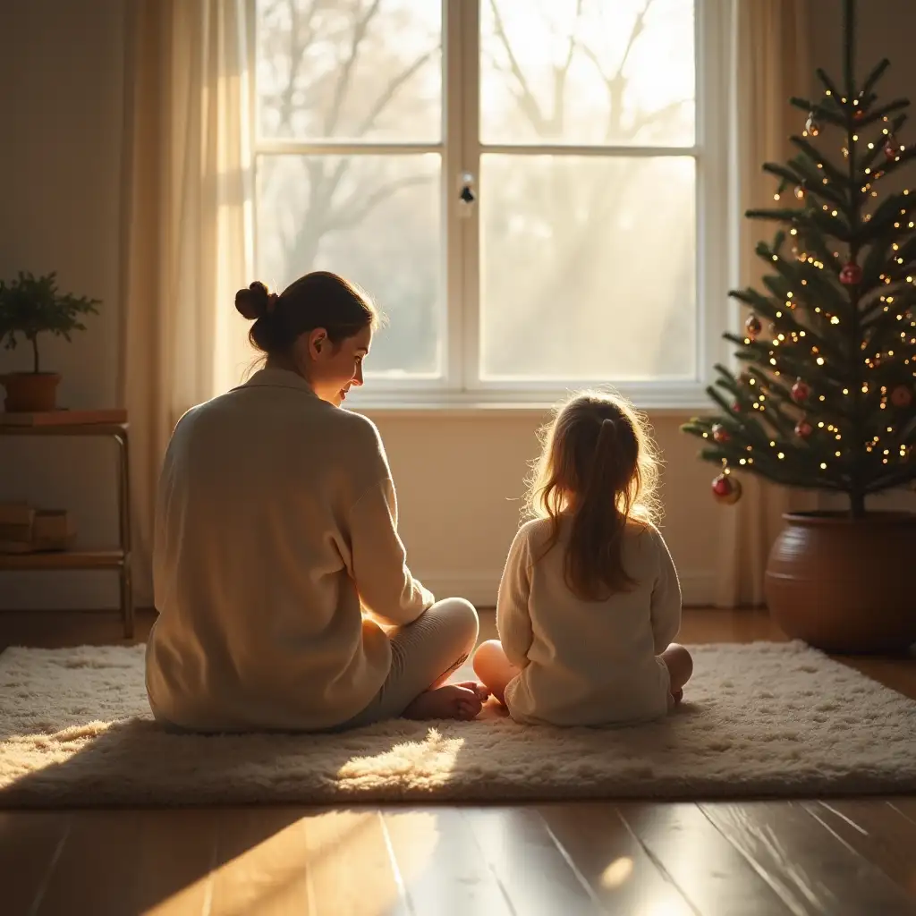 Parent-and-ChildWinter-Morning-Reflection-Bonding-on-a-Peaceful-Winter-Morning-in-a-Minimalist-Interior