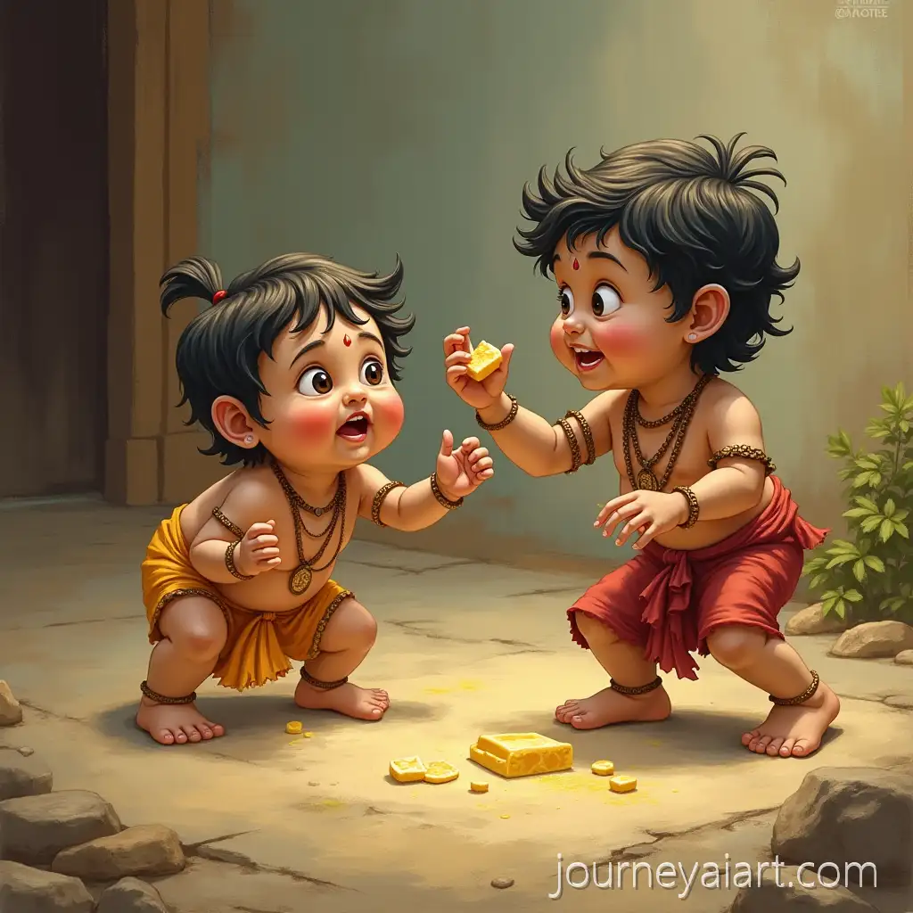 Baby-Krishna-Stealing-Butter-Caught-by-God-in-Divine-Hindu-Mythology-Scene