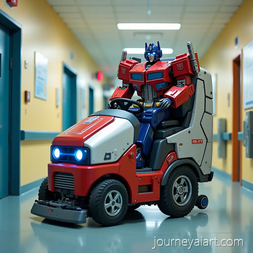 Transformer-floor-cleaning-machineTransformer-Fusion-of-Optimus-Prime-and-Megatron-Operating-a-Futuristic-Floor-Cleaning-Machine-in-a-School-Hallway