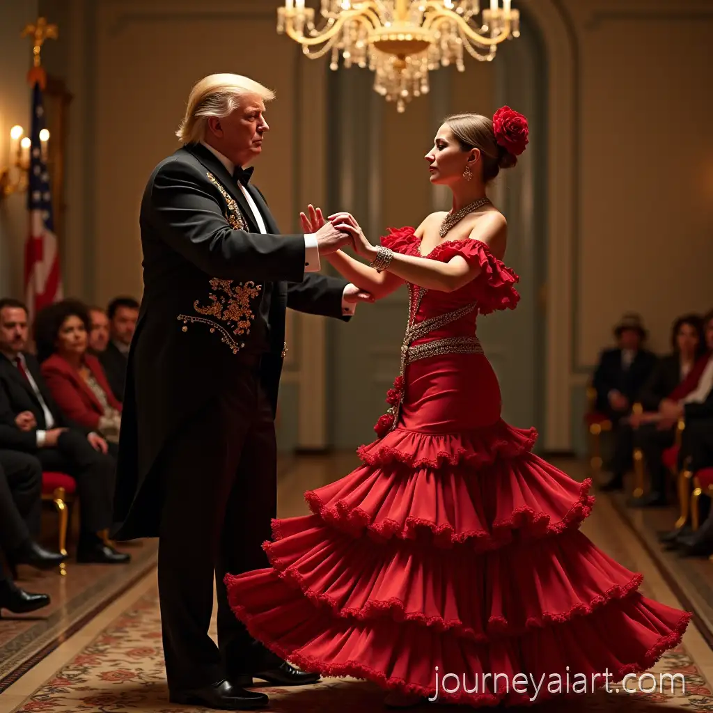 Donald-Trump-and-Vladimir-Putin-Dancing-in-Gypsy-Flamenco-Dresses