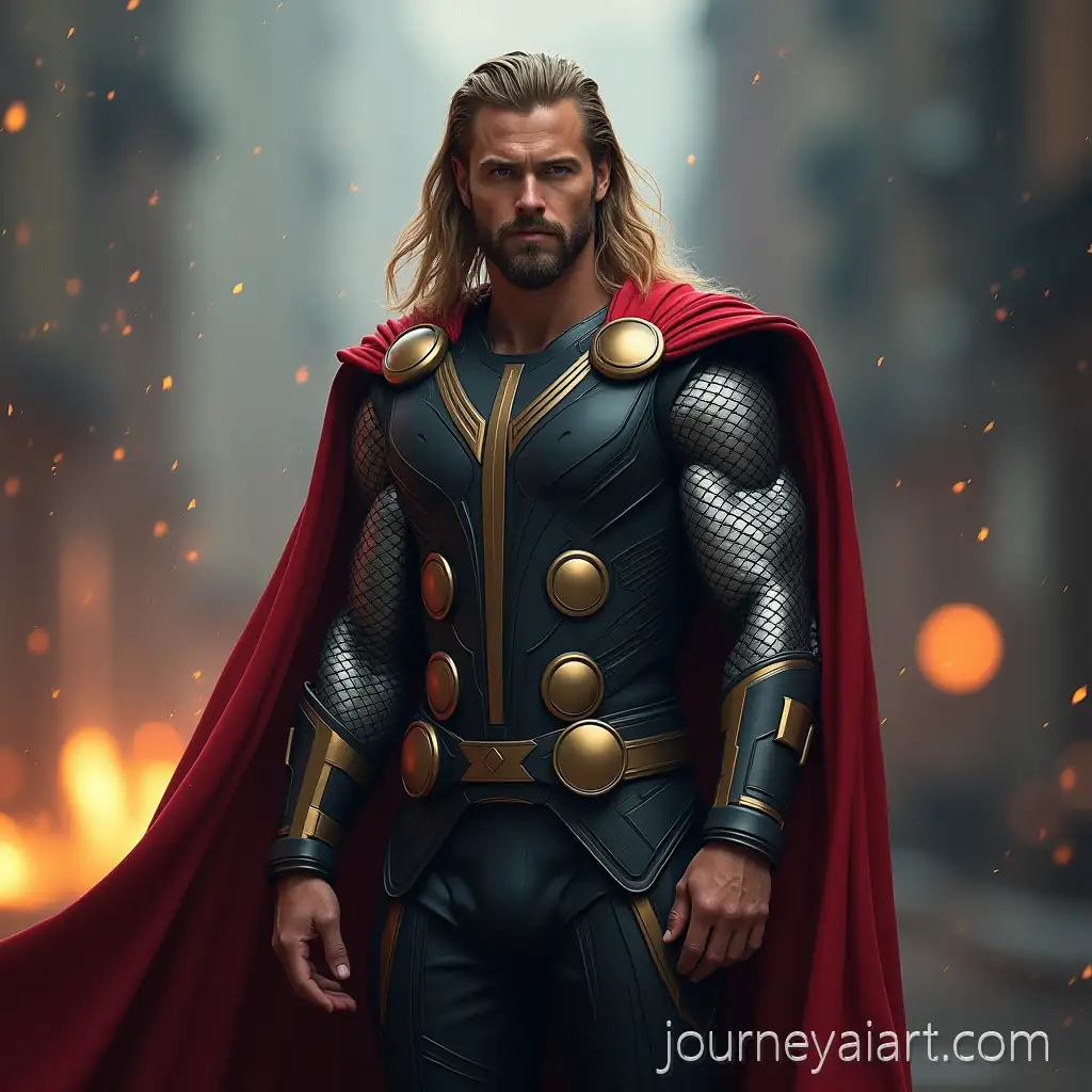 Realistic-Marvel-Thor-Portrait-in-Heroic-Pose-with-Lightning-Effects