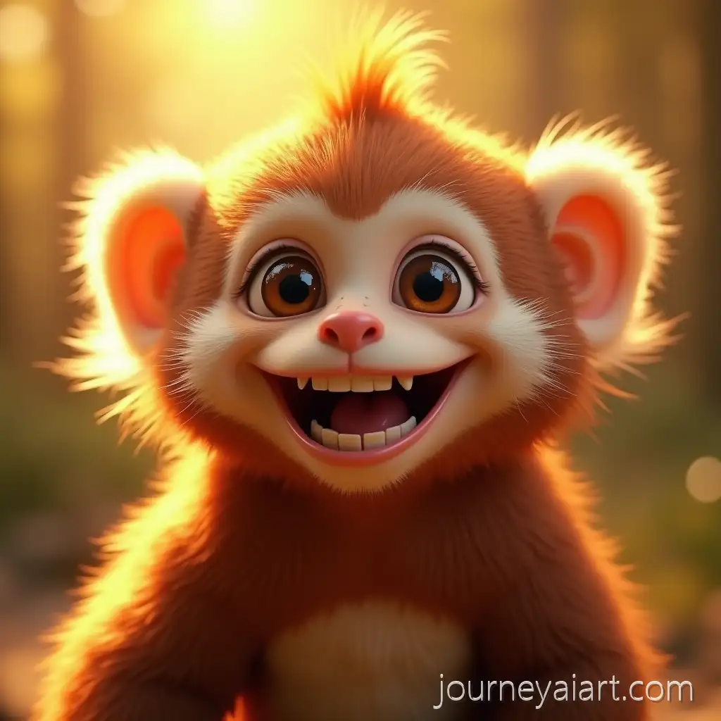 Cheerful-Baby-Monkey-with-FluffyCheerful-Baby-Monkey-3D-Fur-in-PixarStyle-3D-Animation