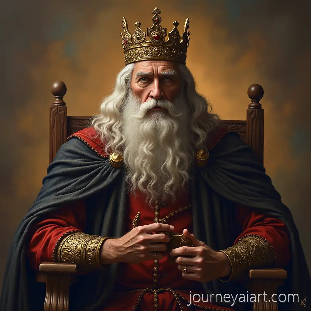 Majestic-King-Sitting-onKing-portrait-AI-image-Throne-in-Regal-Attire