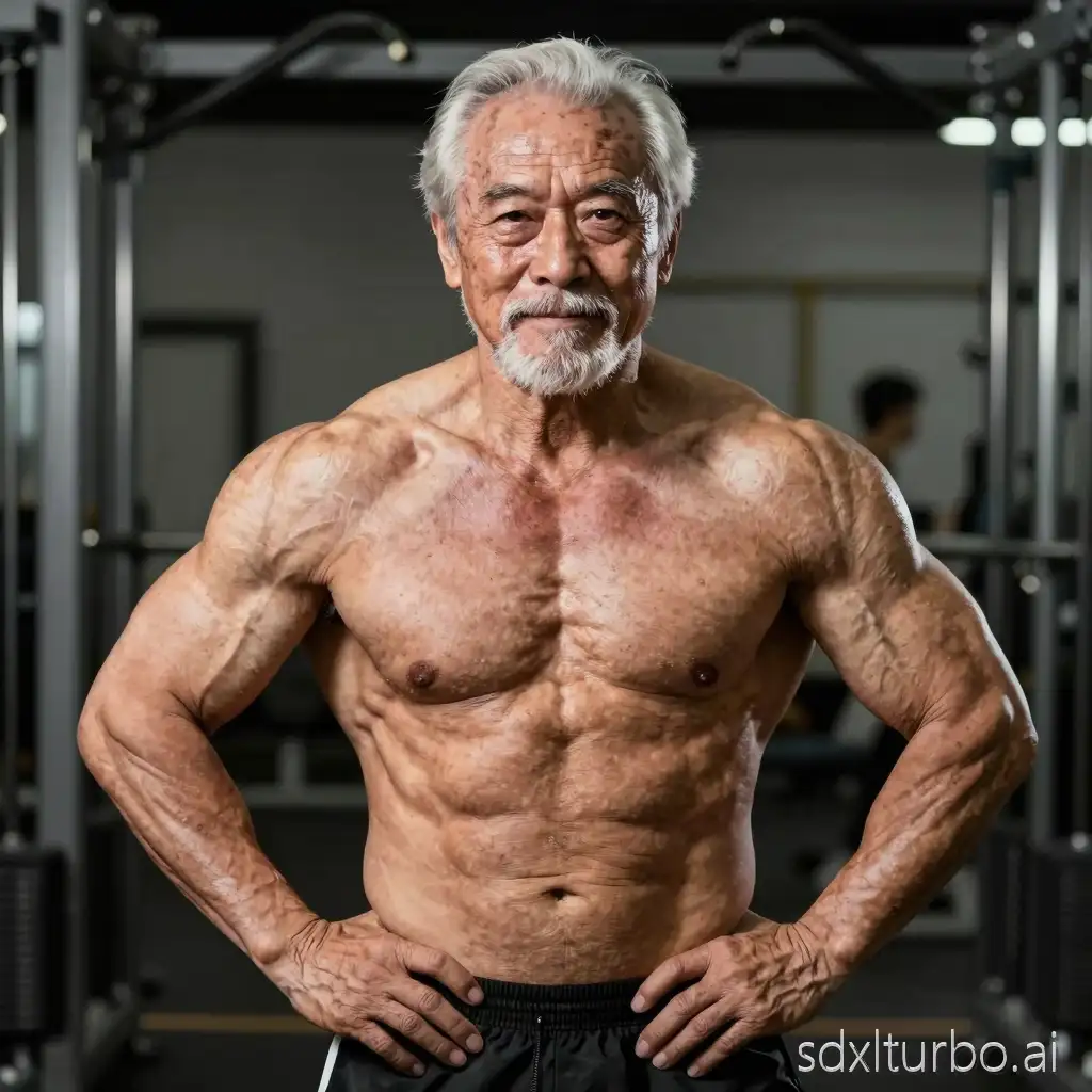 Elderly bodybuilder