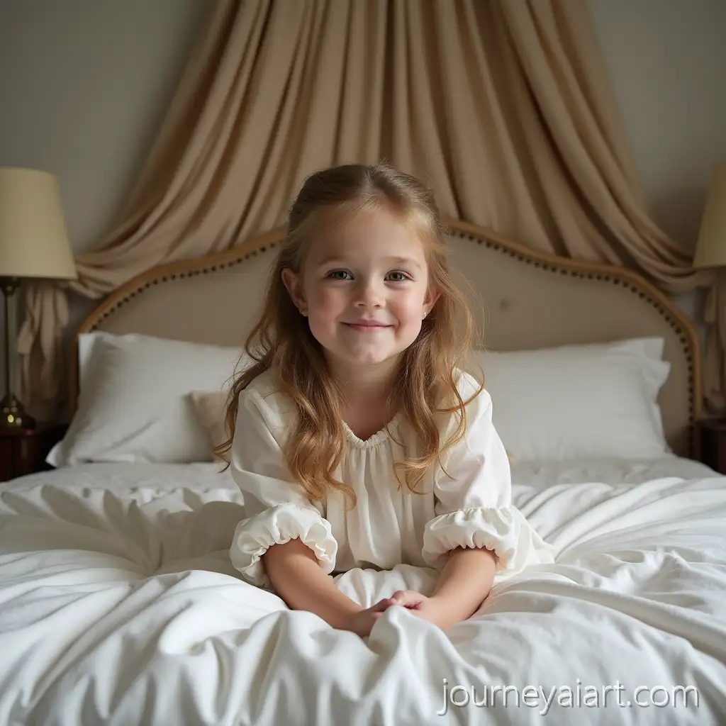 Young-Girl-Relaxing-on-aYoung-Girl-on-Large-Bed-Spacious-Bed-in-a-Cozy-Room